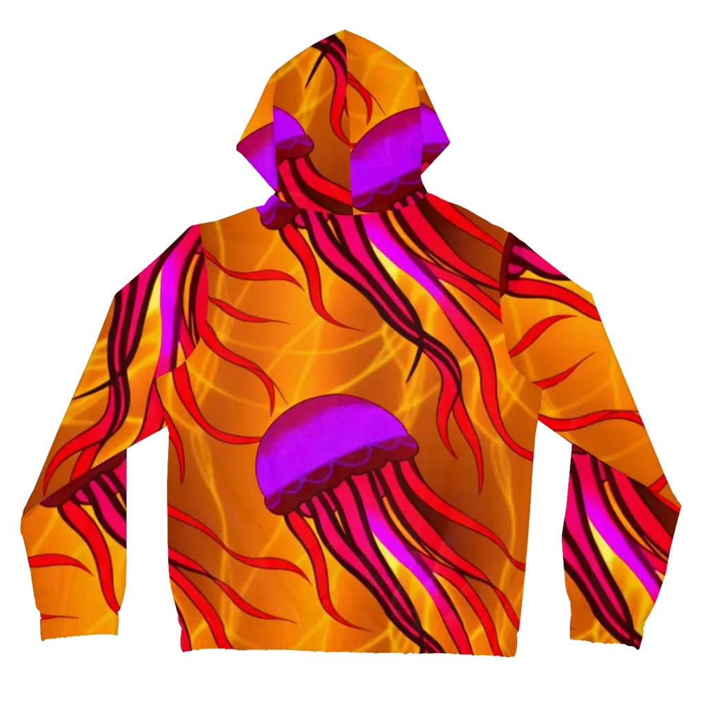 Violet Current on Women's Full-Zip Hoodie — Back