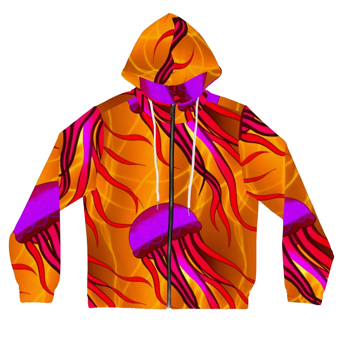Violet Current on Women's Full-Zip Hoodie — Front