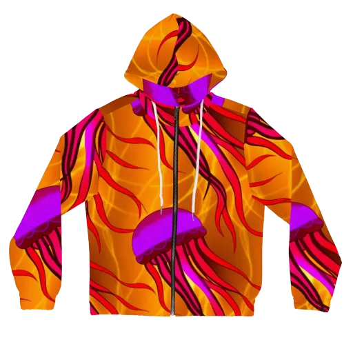 Violet Current on a Women's Full-Zip Hoodie