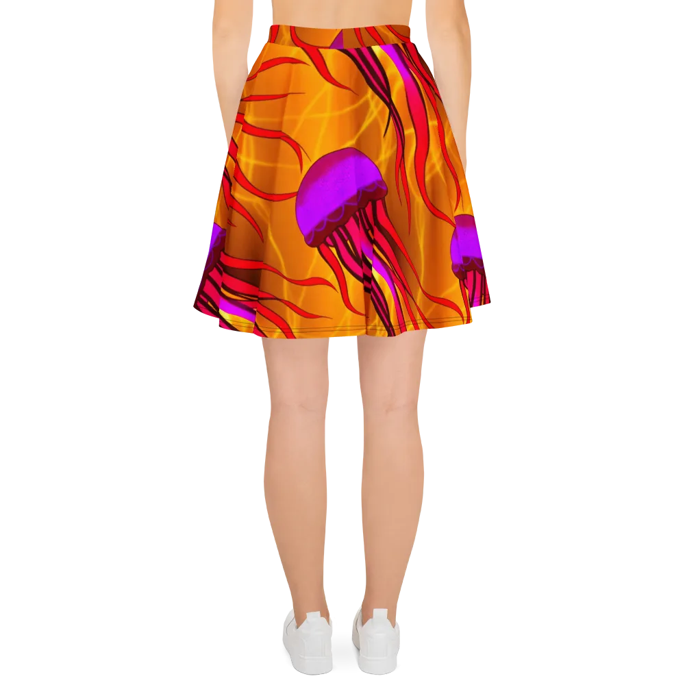 Violet Current on Skater Skirt — Back