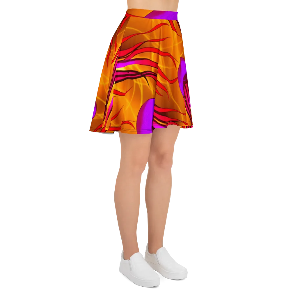 Violet Current on Skater Skirt — Right