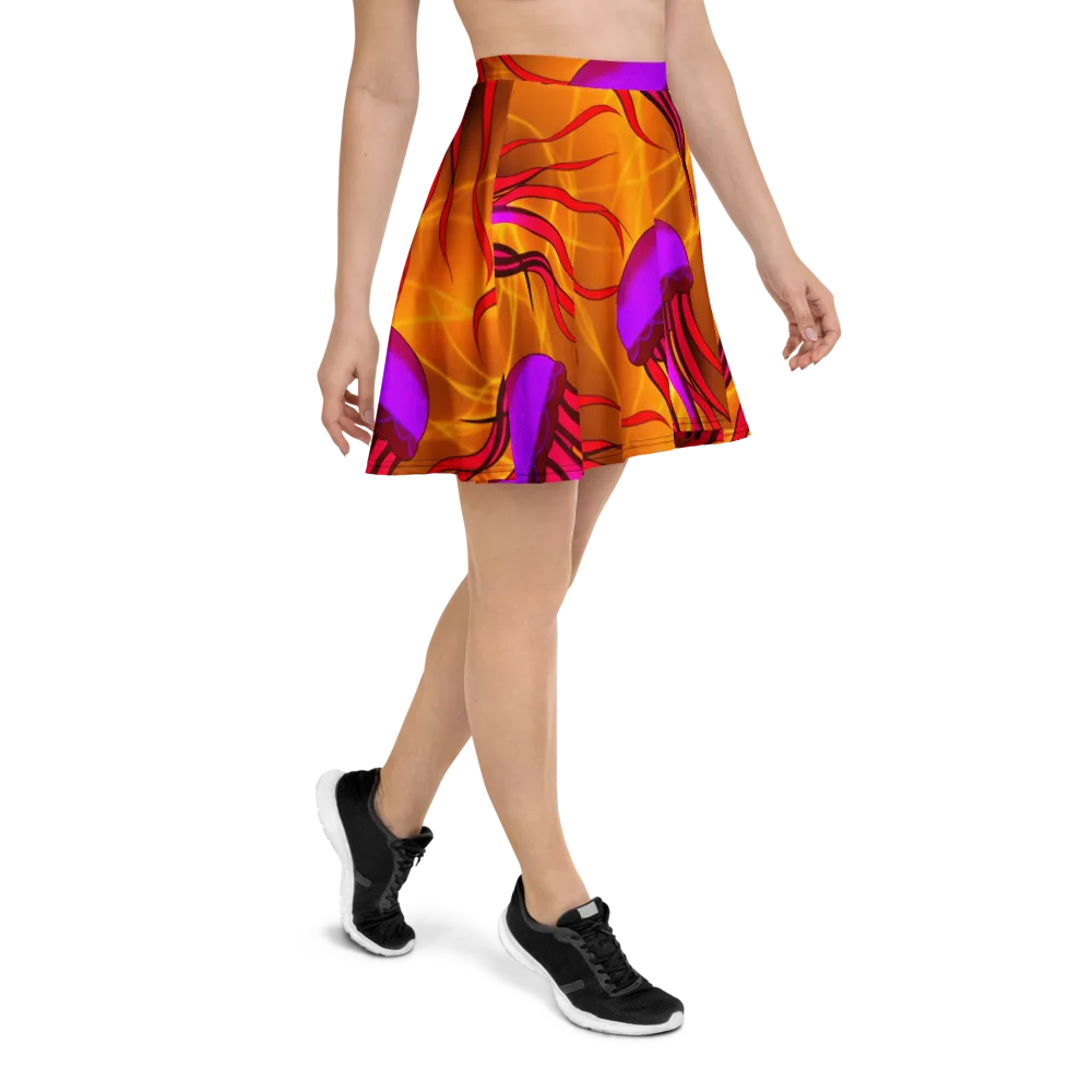 Violet Current on Skater Skirt — Right