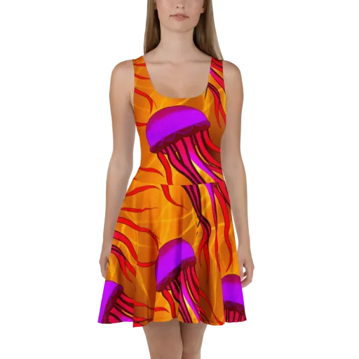 Violet Current on a Skater Dress