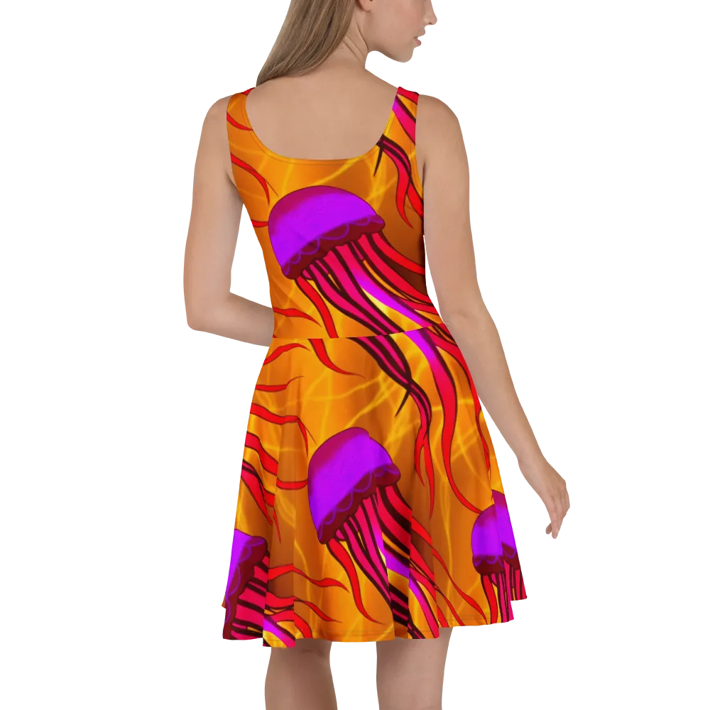 Violet Current on Skater Dress — Back