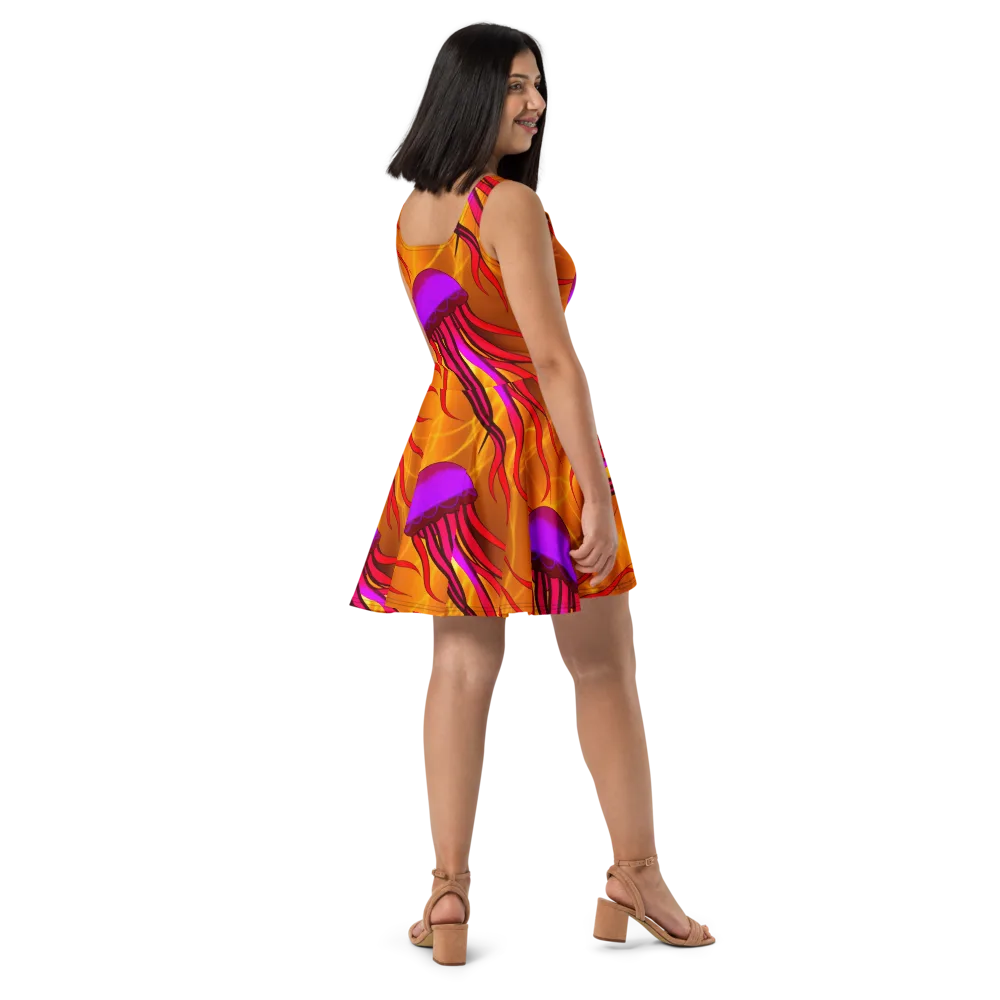 Violet Current on Skater Dress — Right