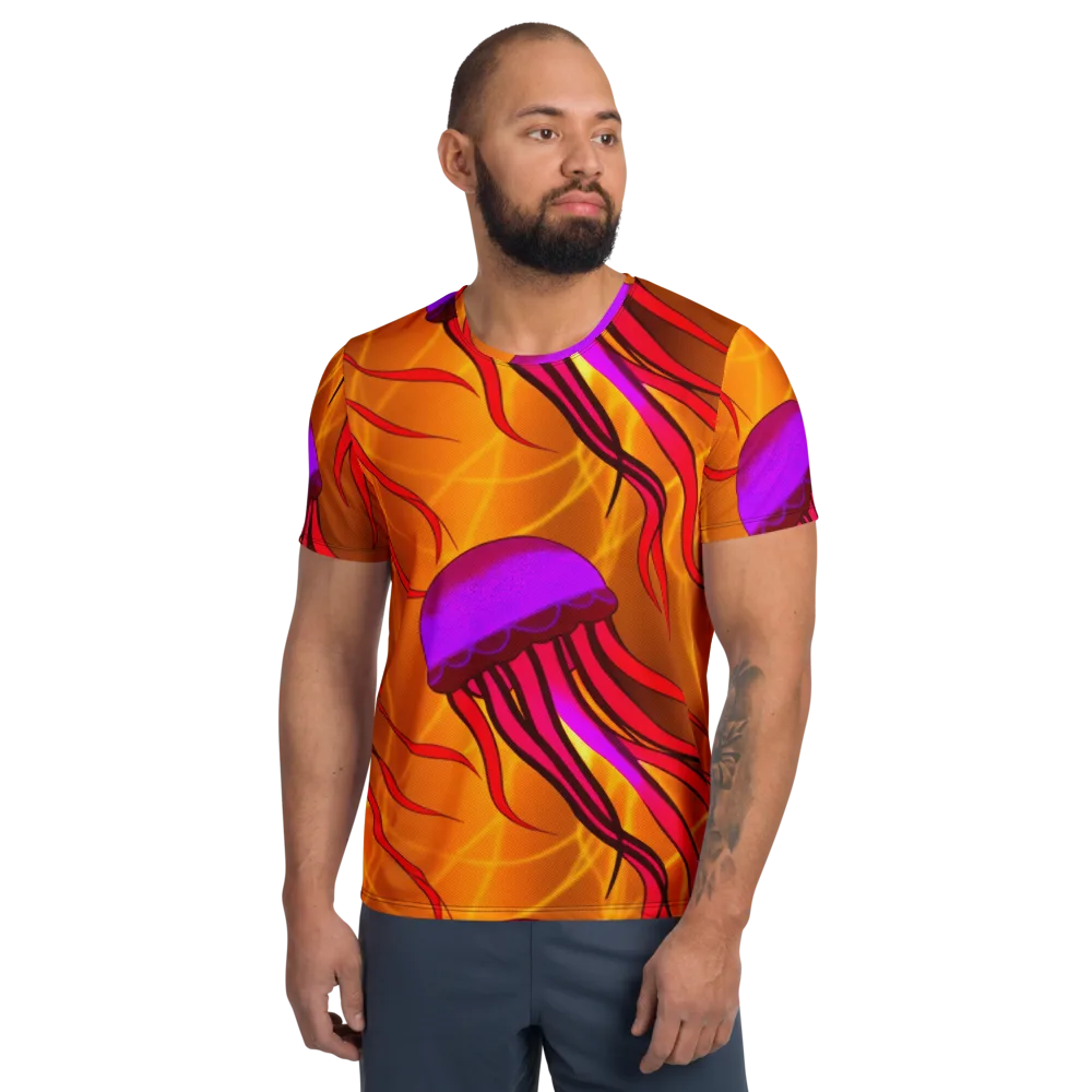 Violet Current on Men's Athletic T-Shirt — Front