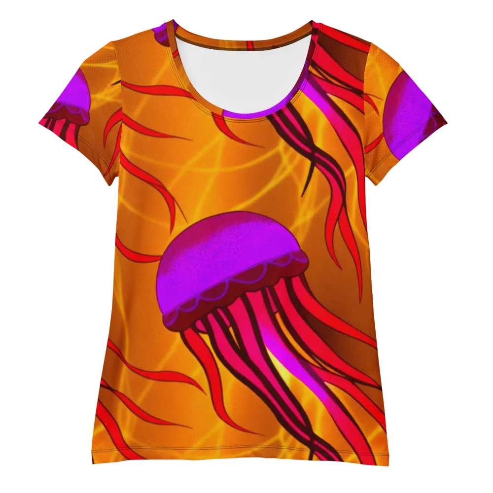Violet Current on Women's Athletic T-Shirt — Front
