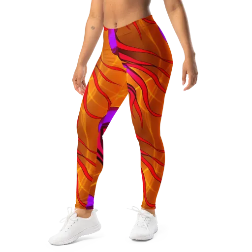 Violet Current on a Leggings