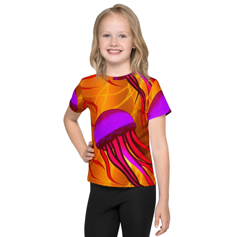 Violet Current on Kids Crew Neck T-Shirt — Front