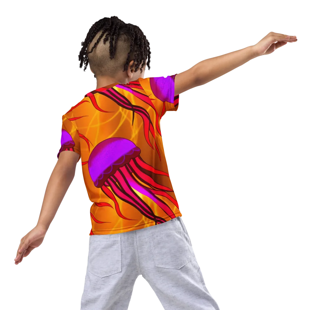 Violet Current on Kids Crew Neck T-Shirt — Back