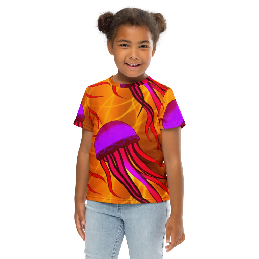 Violet Current on Kids Crew Neck T-Shirt — Front