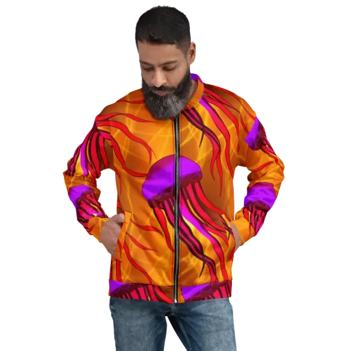 Violet Current on a Bomber Jacket