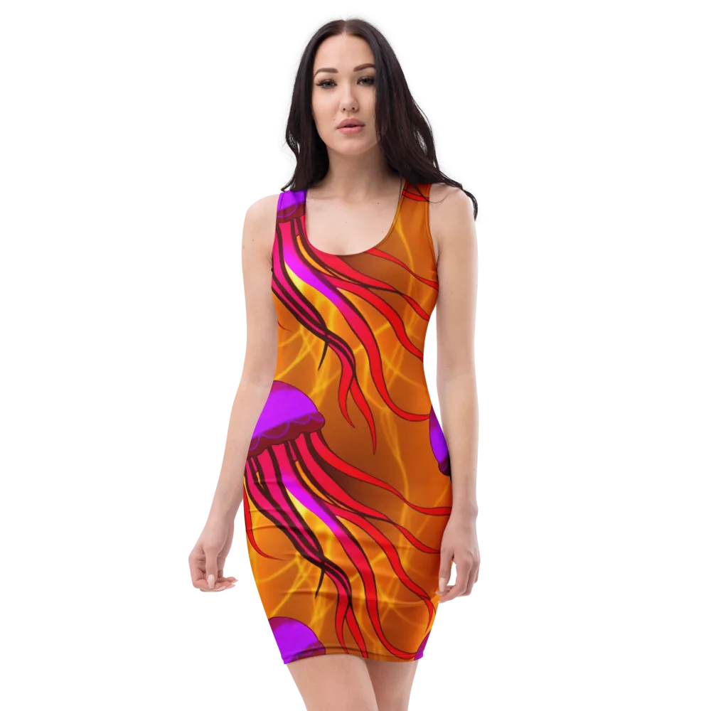Violet Current on Bodycon Dress — Front