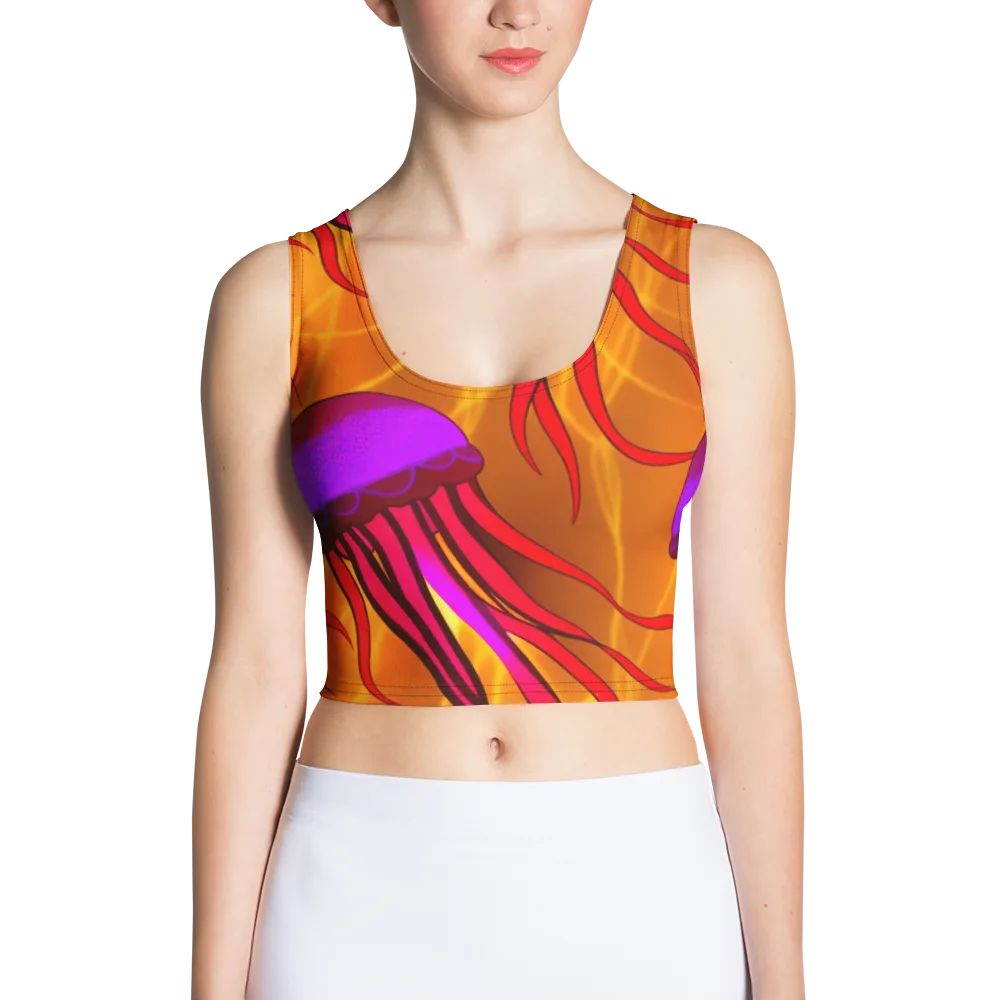Violet Current on Crop Top — Front