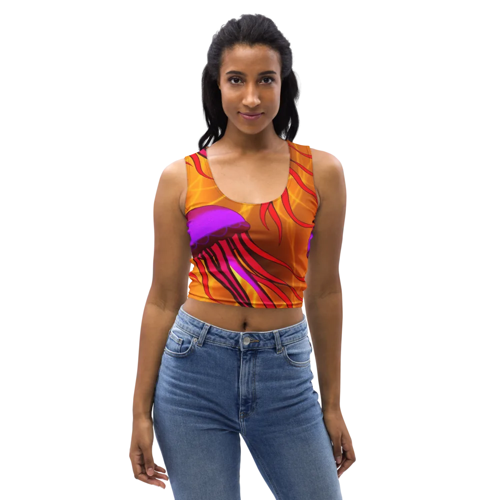 Violet Current on Crop Top — Front