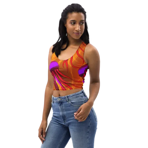 Violet Current on a Crop Top