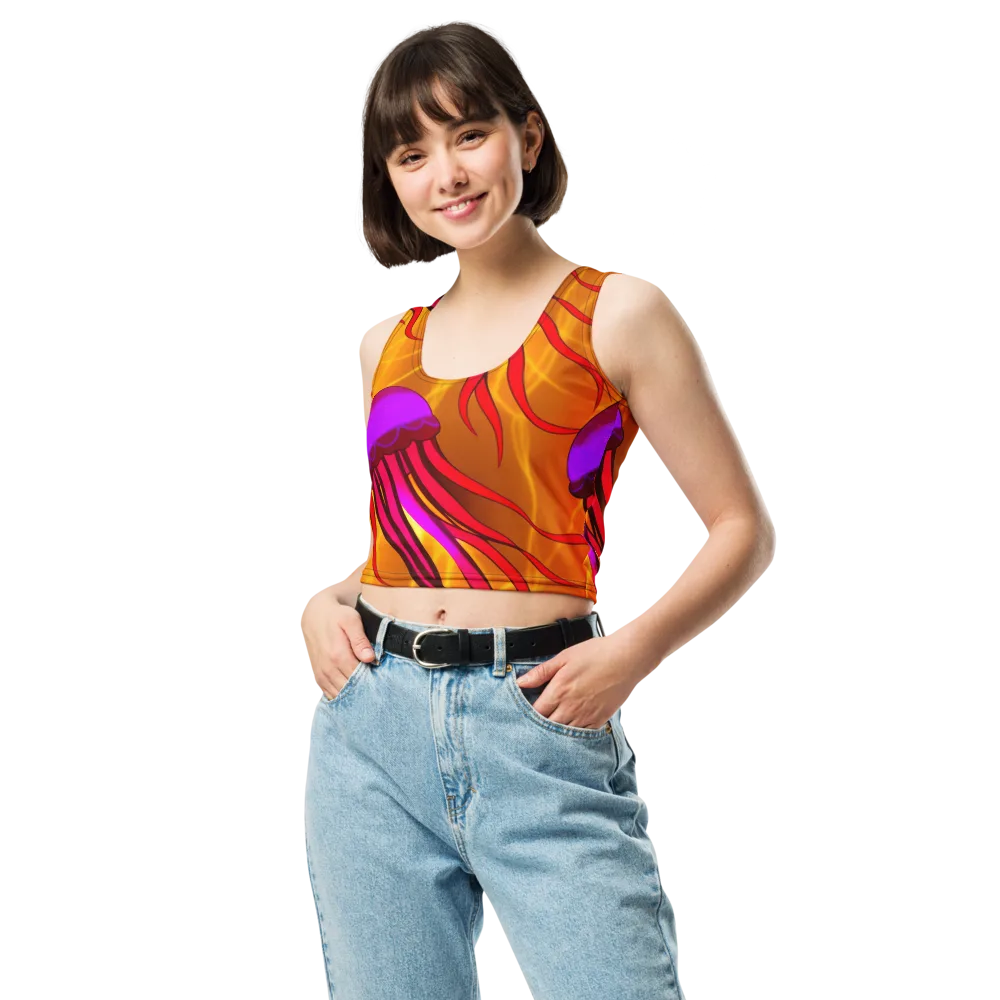 Violet Current on Crop Top — Front