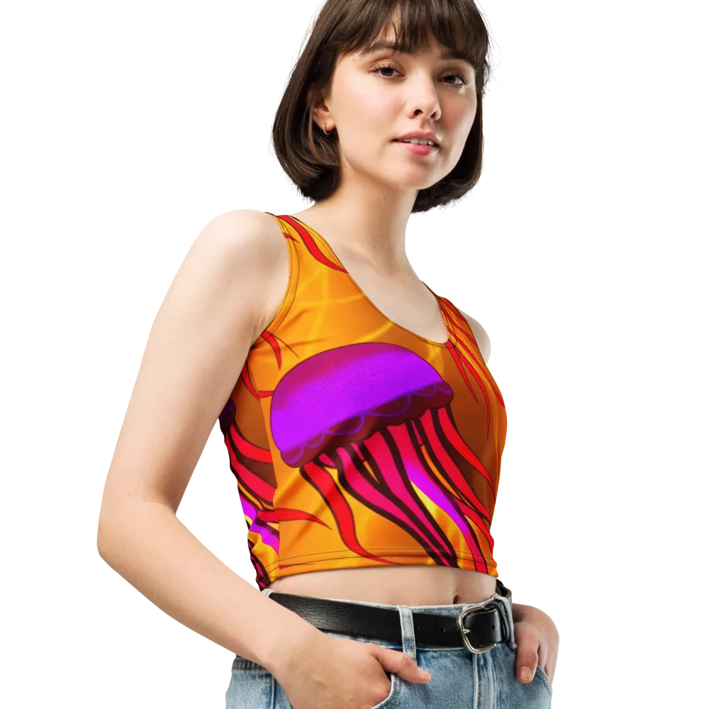 Violet Current on Crop Top — Right Front