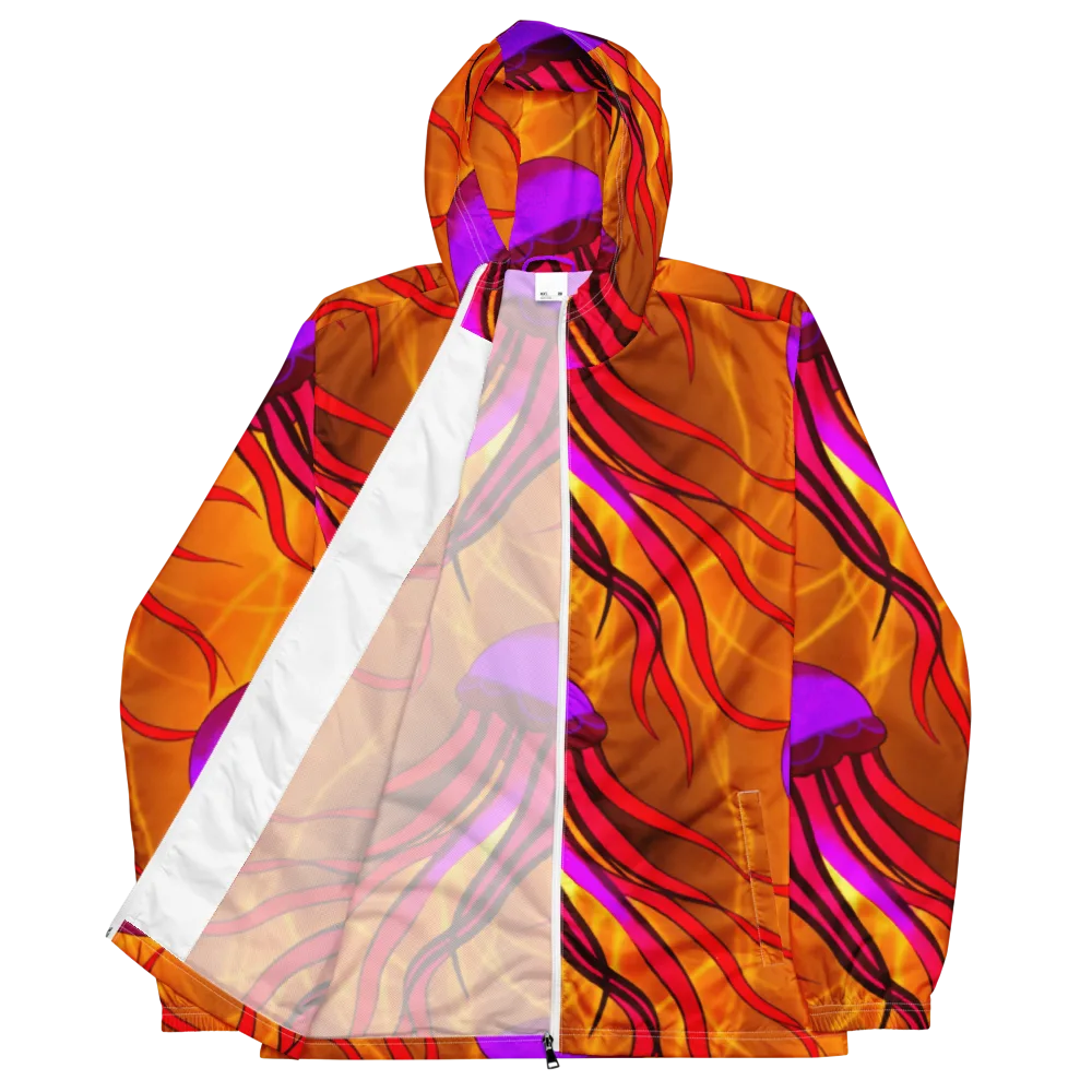 Violet Current on Men's Windbreaker — Front