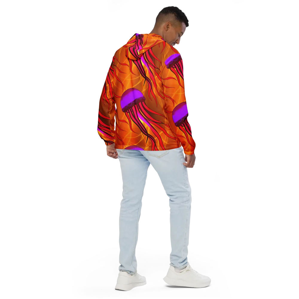 Violet Current on Men's Windbreaker — Back