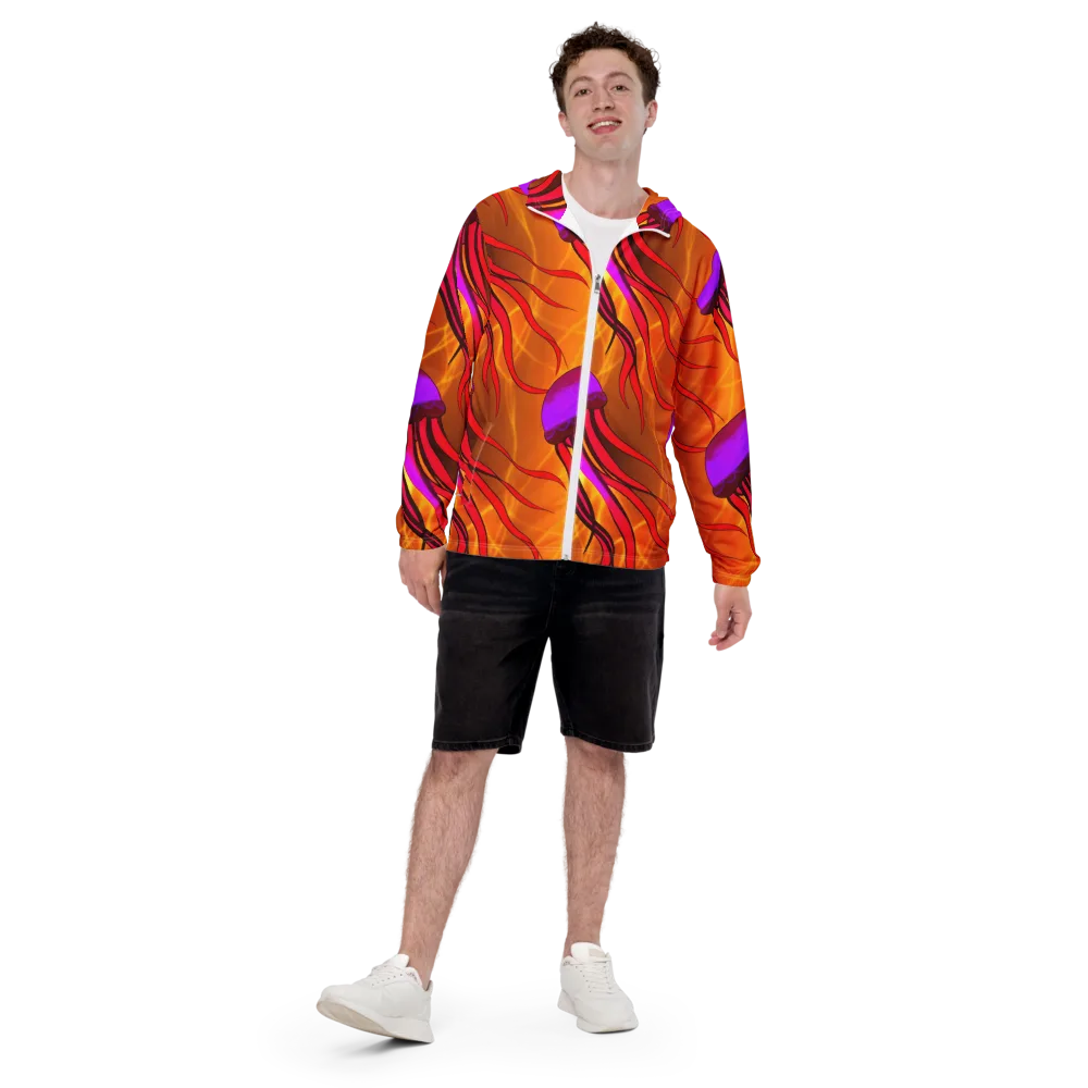 Violet Current on Men's Windbreaker — Front