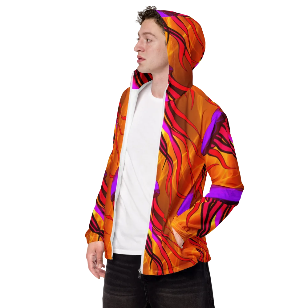 Violet Current on Men's Windbreaker — Left Front