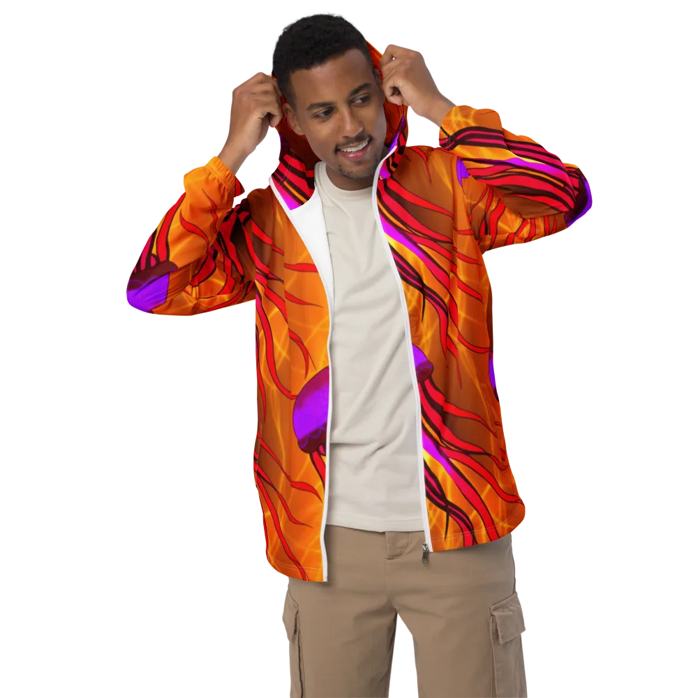 Violet Current on Men's Windbreaker — Front