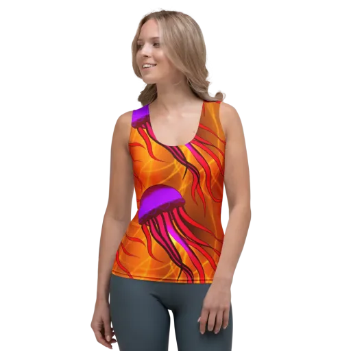 Violet Current on a Women's Tank Top