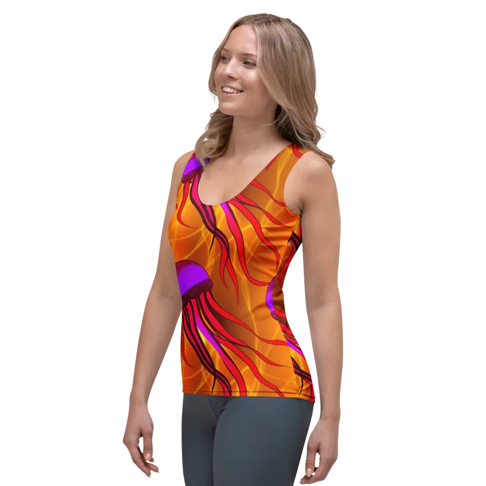 Violet Current on Women's Tank Top — Left Front