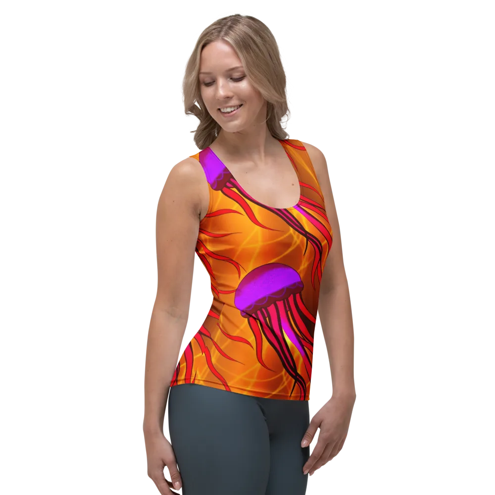 Violet Current on Women's Tank Top — Right Front