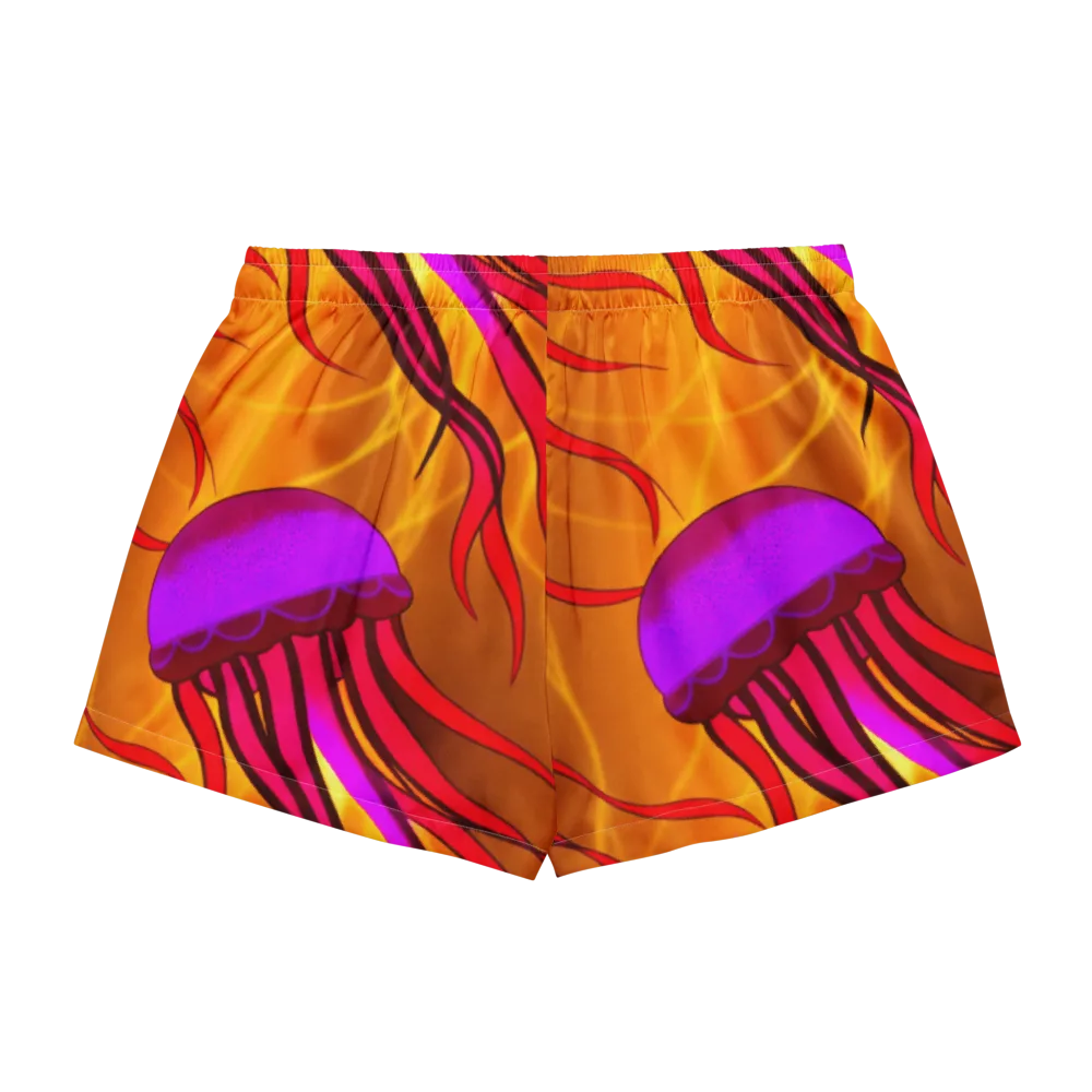 Violet Current on Women's Pajama Shorts — Back