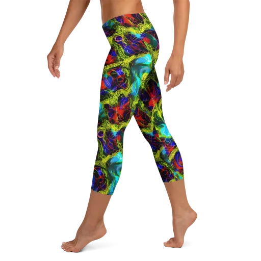 Chromatic Vines on a Capri Leggings