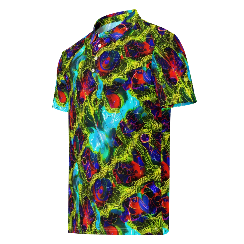 Chromatic Vines on Men's Slim Fit Polo Shirt — Left Front