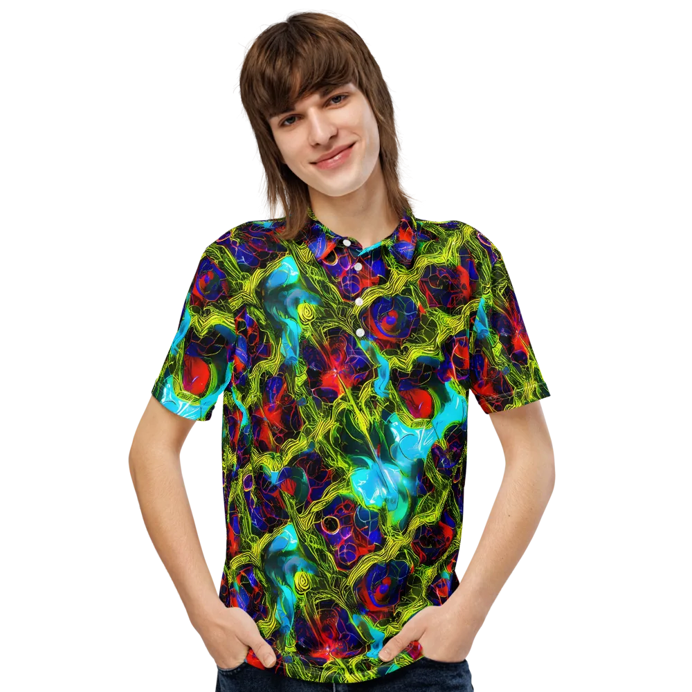 Chromatic Vines on Men's Slim Fit Polo Shirt — Front
