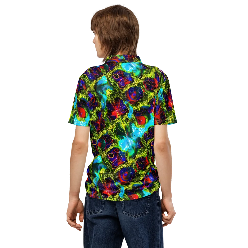 Chromatic Vines on Men's Slim Fit Polo Shirt — Back