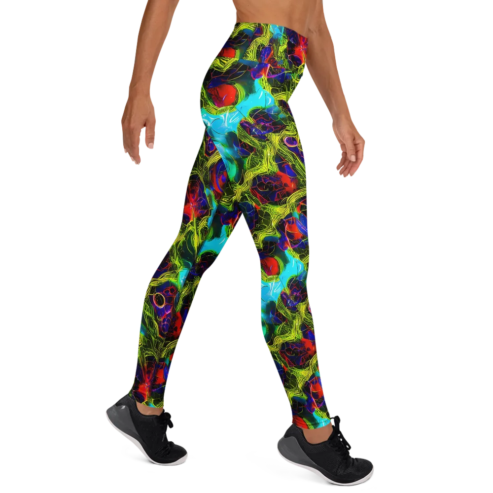 Chromatic Vines on Yoga Leggings — Right
