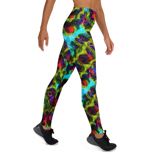 Chromatic Vines on a Yoga Leggings