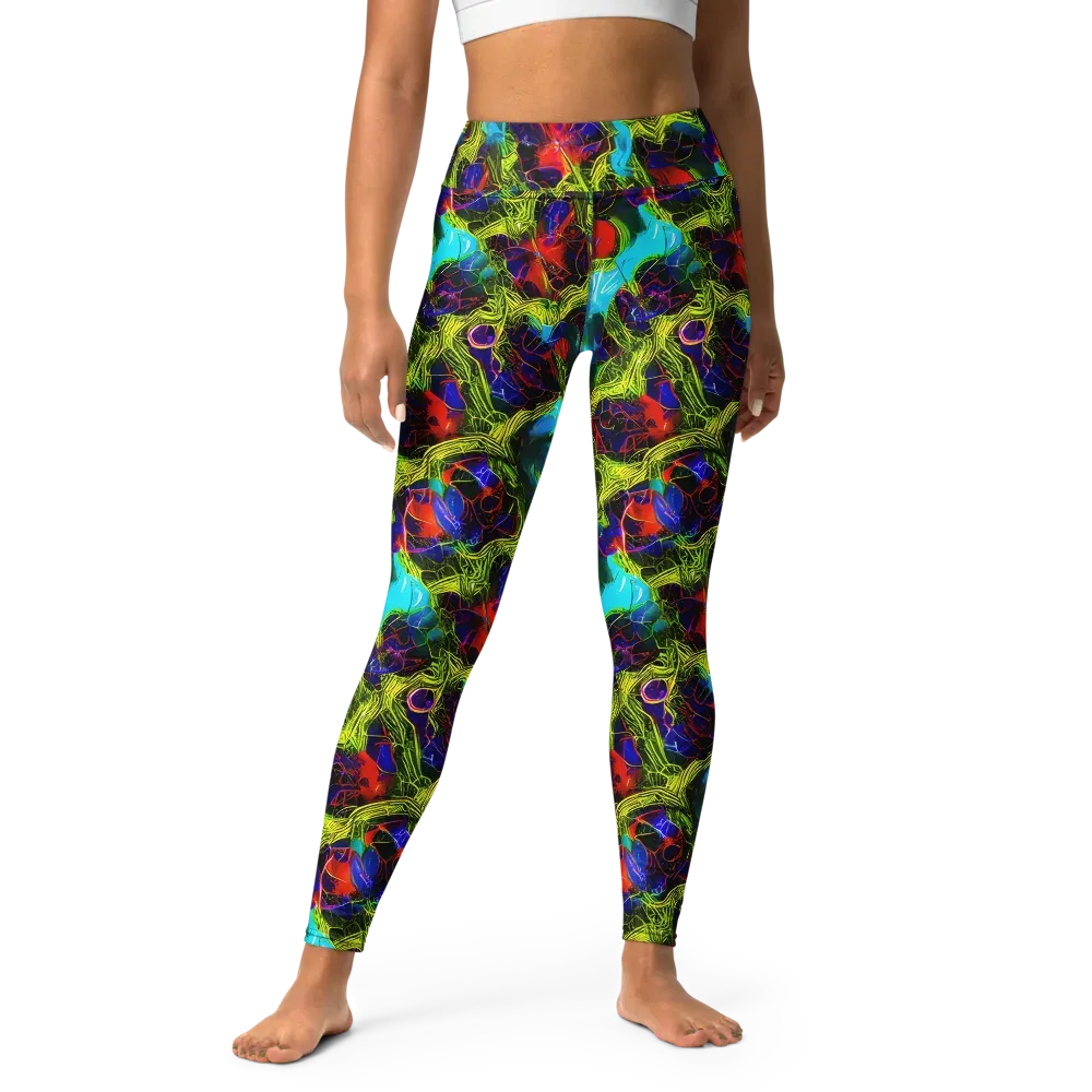 Chromatic Vines on Yoga Leggings — Front