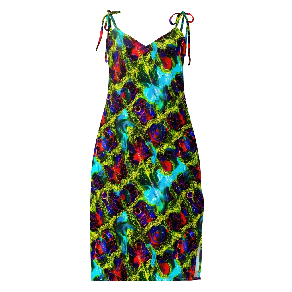 Chromatic Vines on Slip Dress — Front