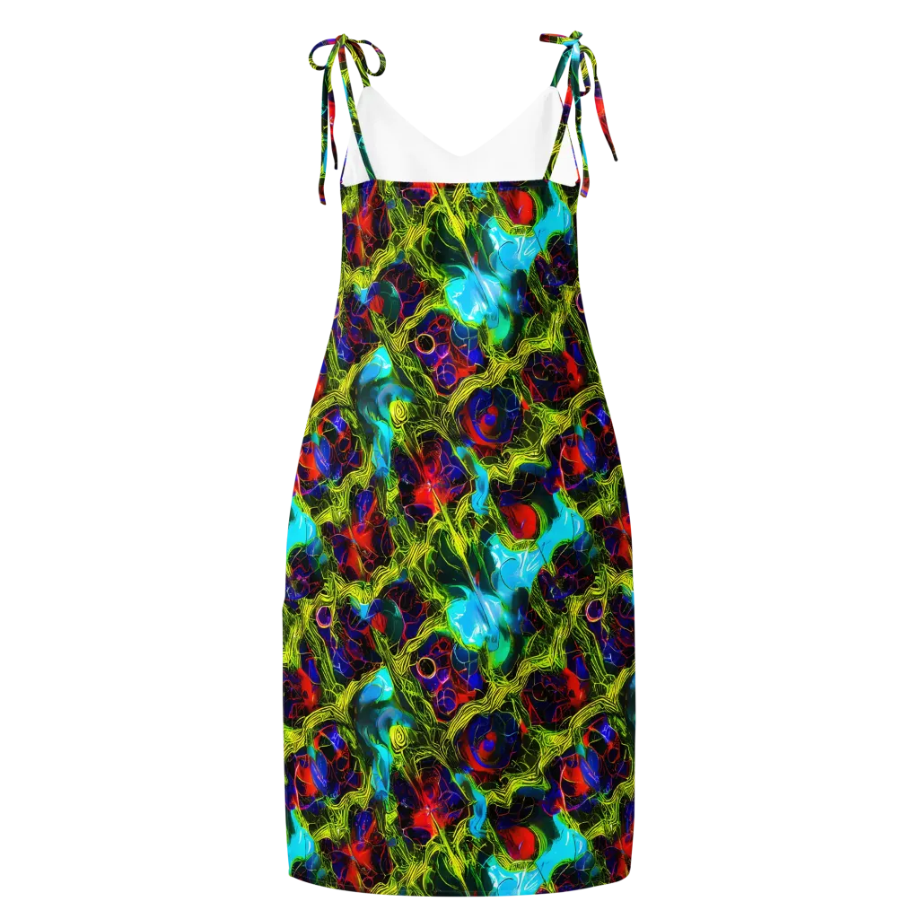 Chromatic Vines on Slip Dress — Back