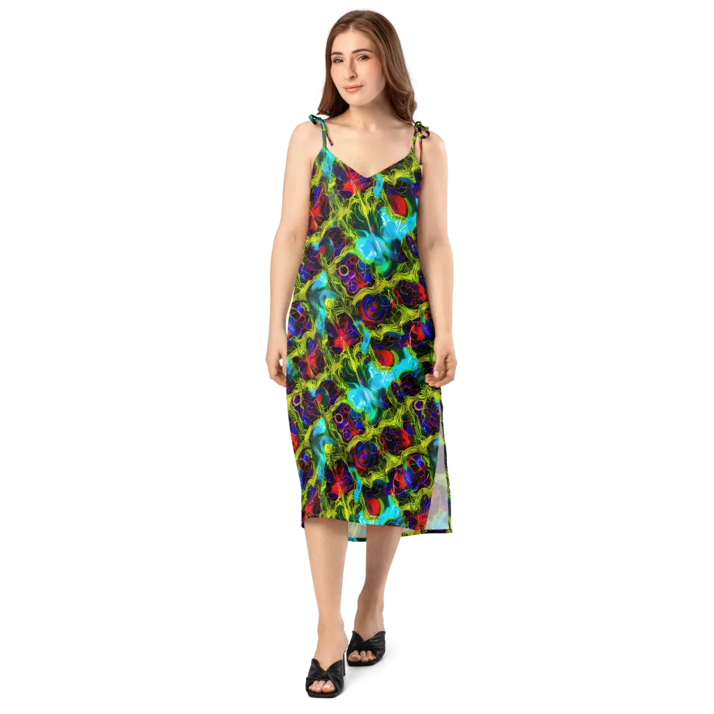 Chromatic Vines on Slip Dress — Front
