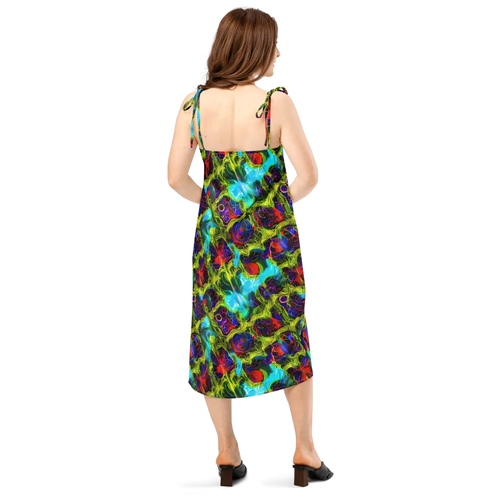 Chromatic Vines on Slip Dress — Back