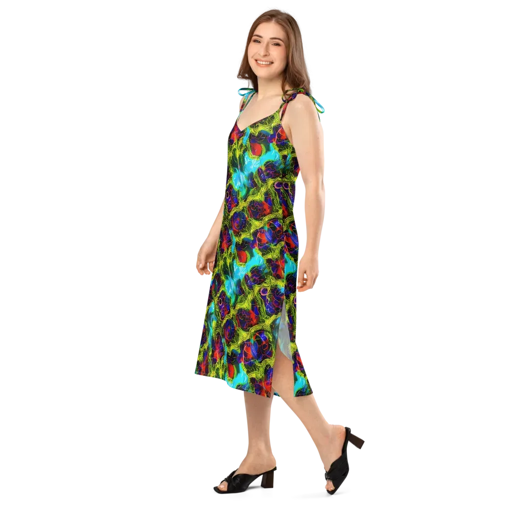 Chromatic Vines on Slip Dress — Left Front