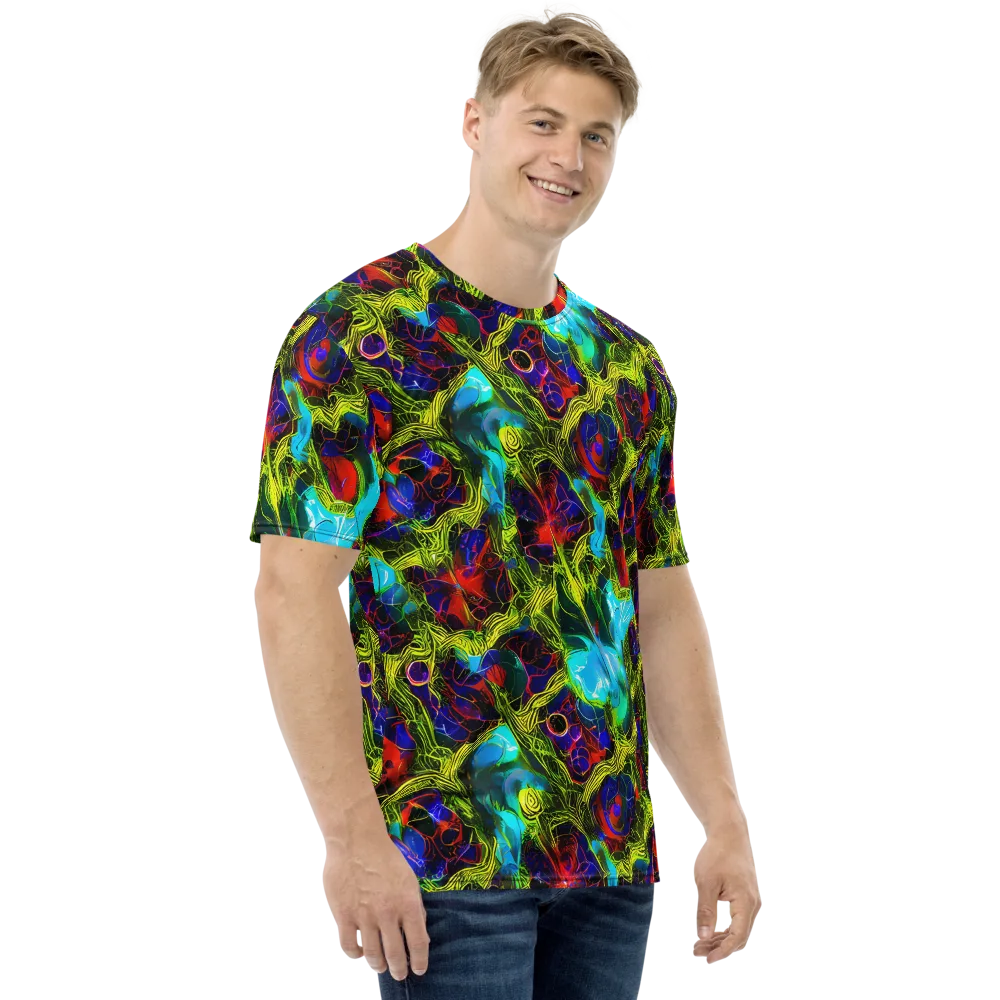 Chromatic Vines on Men's Crew Neck T-Shirt — Right