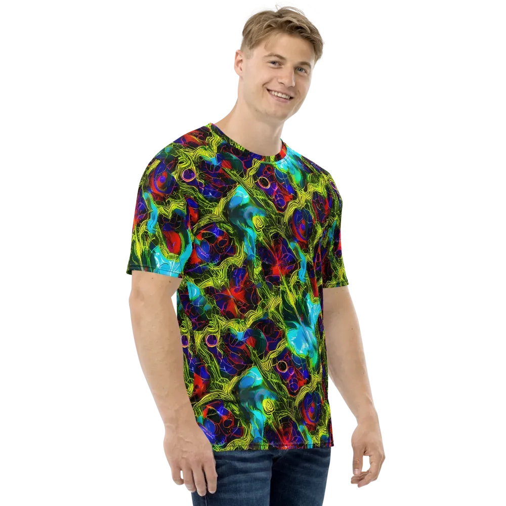 Chromatic Vines on Men's Crew Neck T-Shirt — Right