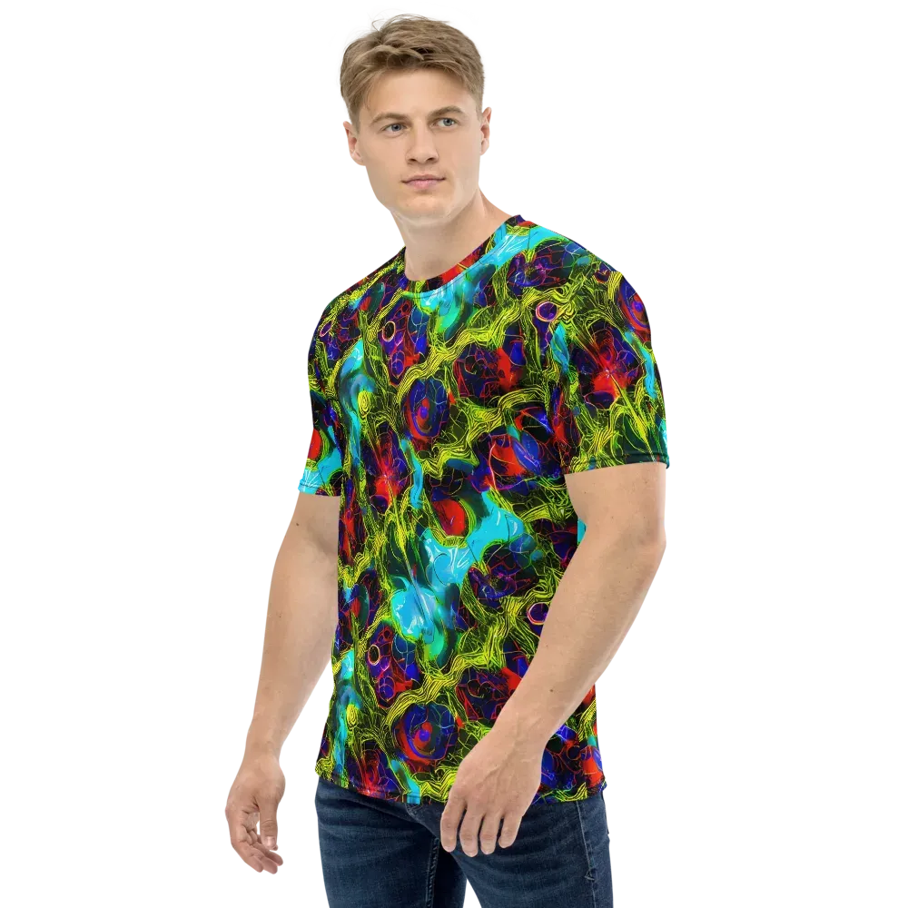 Chromatic Vines on Men's Crew Neck T-Shirt — Left