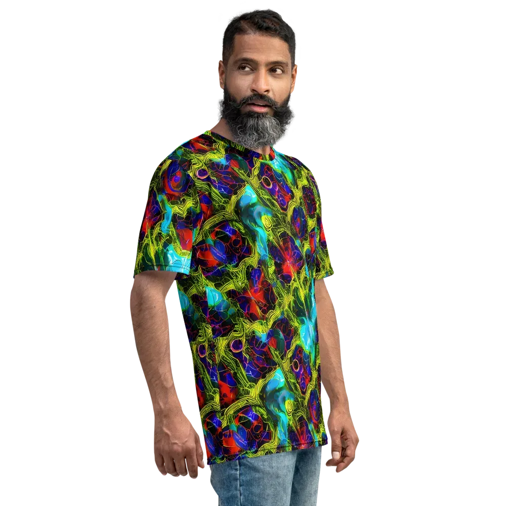 Chromatic Vines on Men's Crew Neck T-Shirt — Right