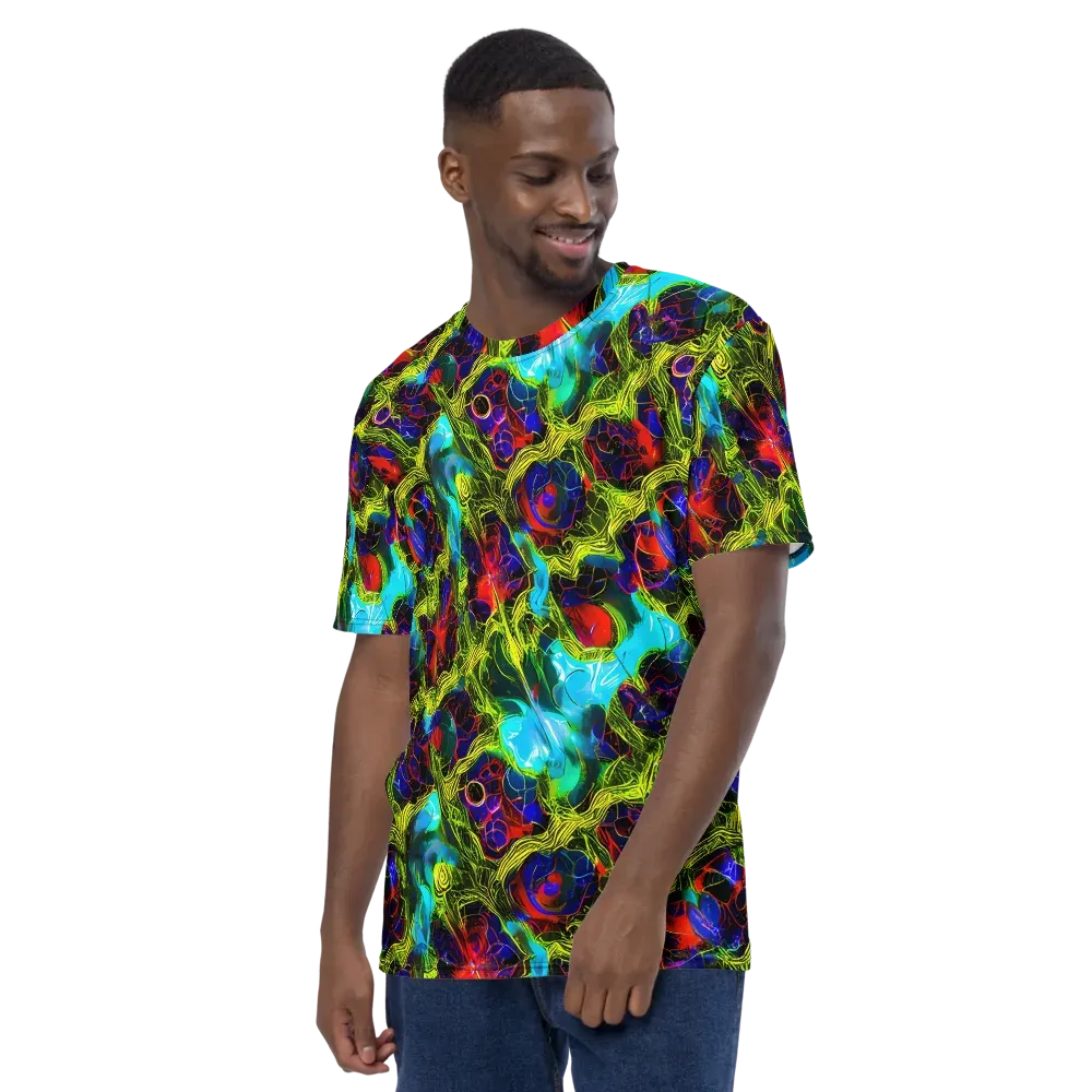 Chromatic Vines on Men's Crew Neck T-Shirt — Left
