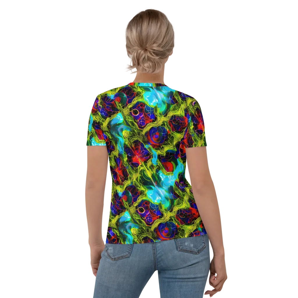 Chromatic Vines on Women's Crew Neck T-Shirt — Back