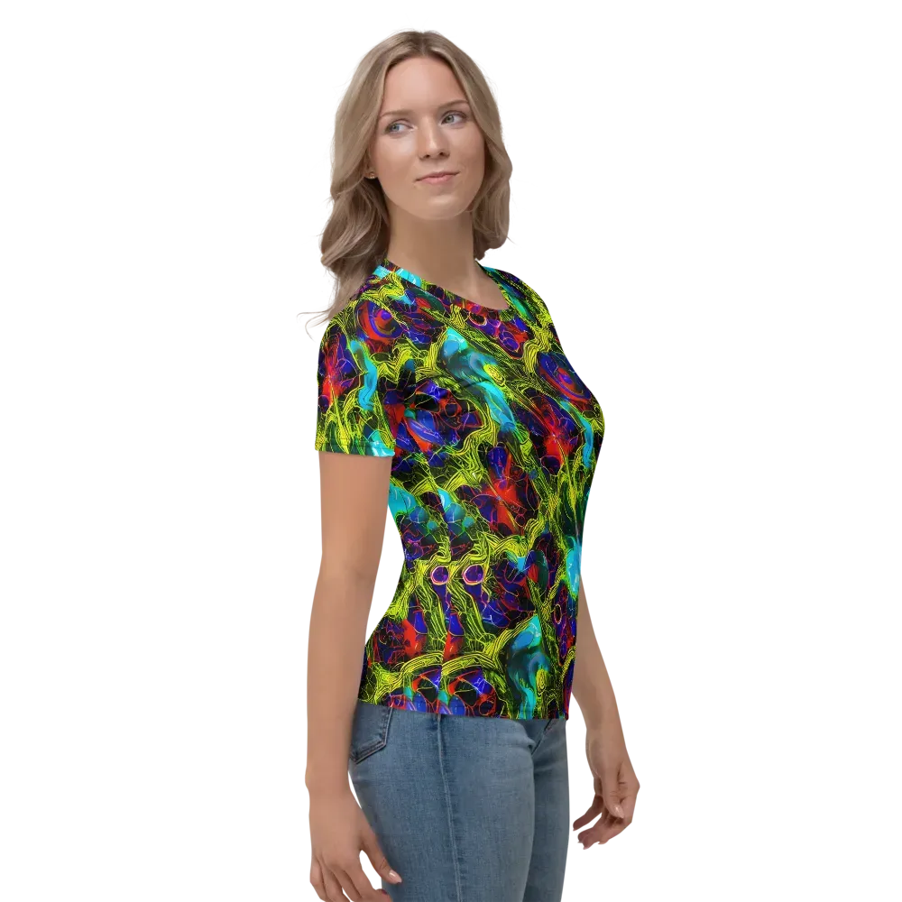 Chromatic Vines on Women's Crew Neck T-Shirt — Right